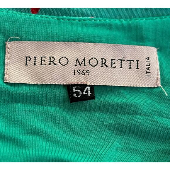 Made in ITALY Piero Moretti Top Button Down Coral Shell Print Viscose 54 XL - Picture 7 of 7